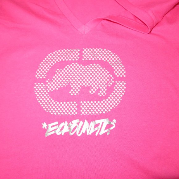 Ecko Hot Pink  Women's  Fitted V-neck Shirt - Picture 7 of 7